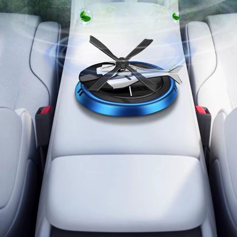 Car Air Freshener Helicopter Solar Rotating Aroma Diffuser Automotive Interior Decorative Accessorie Universal
