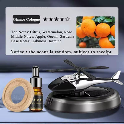Car Air Freshener Helicopter Solar Rotating Aroma Diffuser Automotive Interior Decorative Accessorie Universal